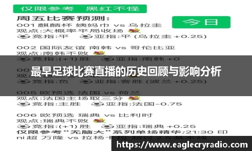 最早足球比赛直播的历史回顾与影响分析