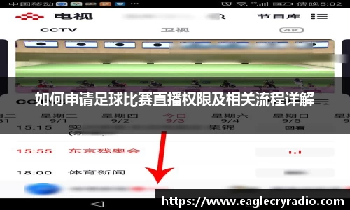 如何申请足球比赛直播权限及相关流程详解