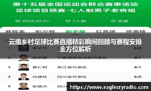 云南乡村足球比赛直播精彩瞬间回顾与赛程安排全方位解析