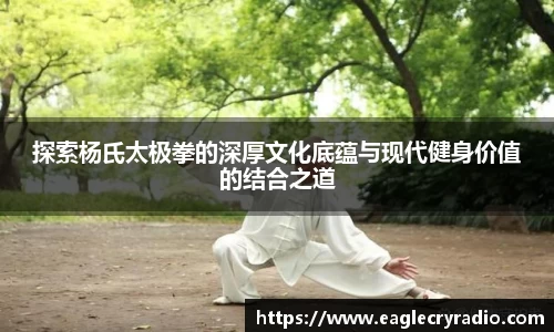 探索杨氏太极拳的深厚文化底蕴与现代健身价值的结合之道